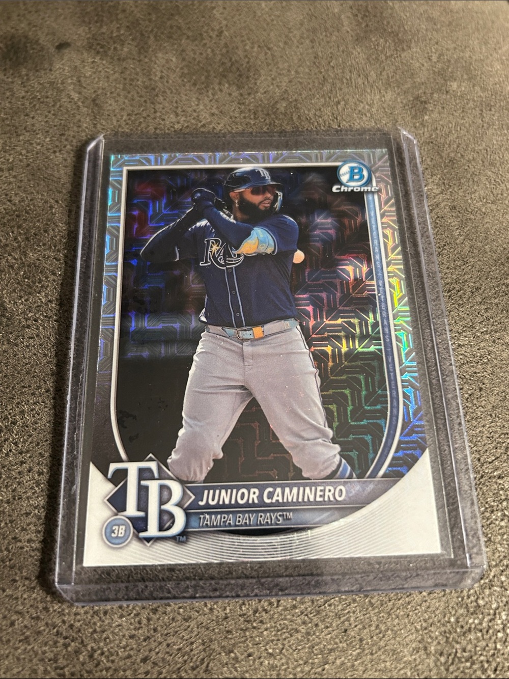 2025 Bowman - Junior Caminero #13 Chrome Mojo Refractor